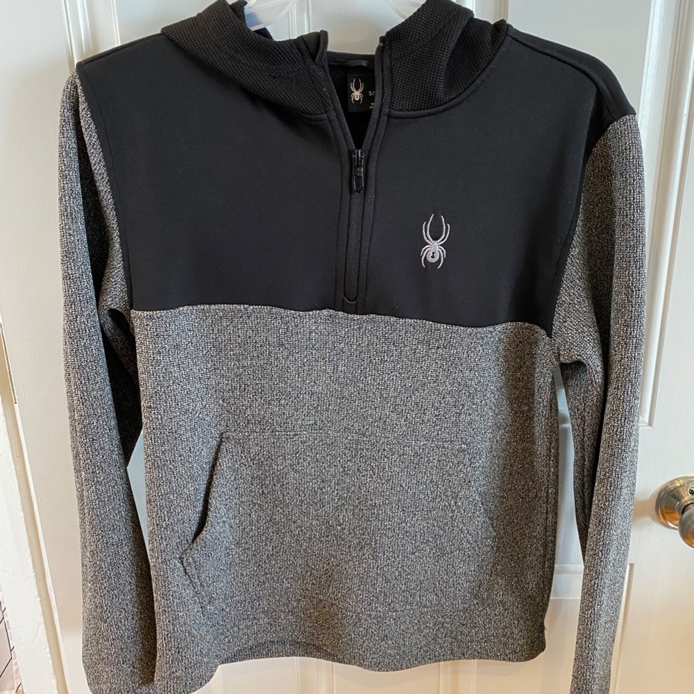 SPYDER Mens Colorblock 1/2 Zip Hoodie Knit Jacket (S)